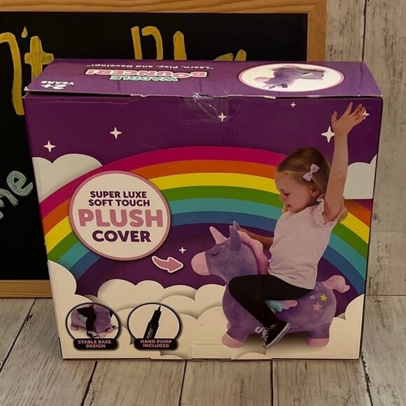 Waddle Bouncer Starlight the purple unicorn ride on toy - Picture 2 of 4